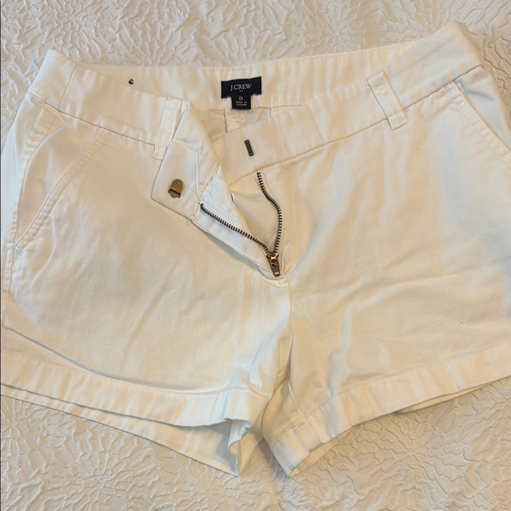 J. Crew High Waist White Shorts